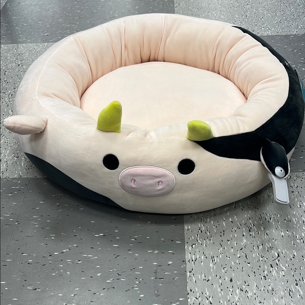 Plush Cow-pets bed 🐱🐶